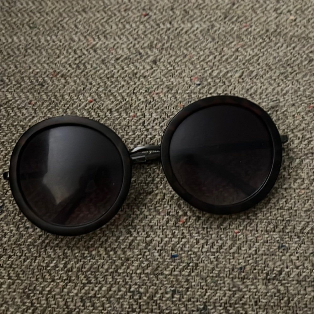 BP. 50mm Oversized metal round sunglasses